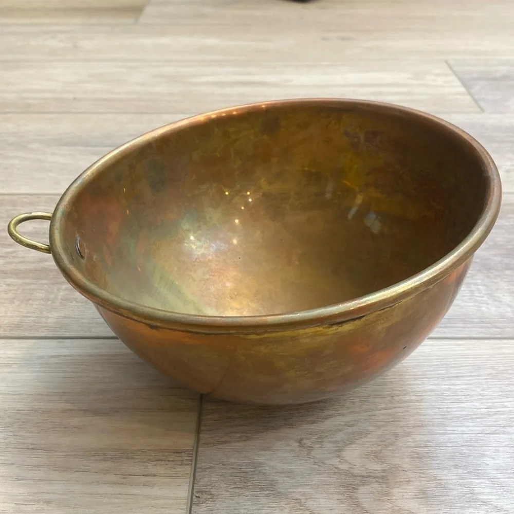 Vintage Copper Bowl‎ Mold Mixing Bowl